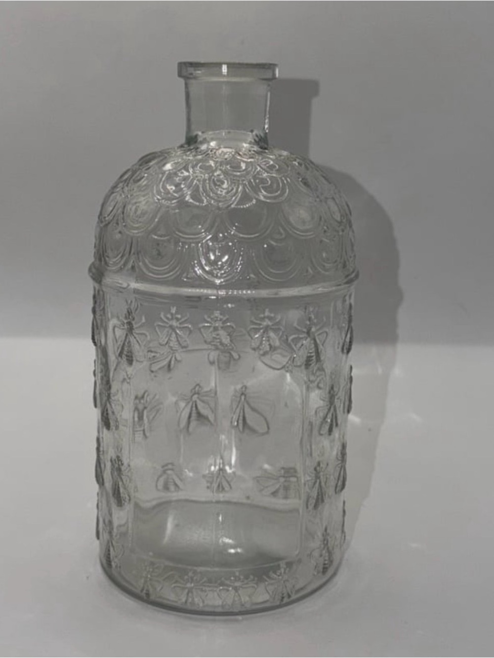 Vintage 8" Guerlain Bee Motif Glass - No Stopper